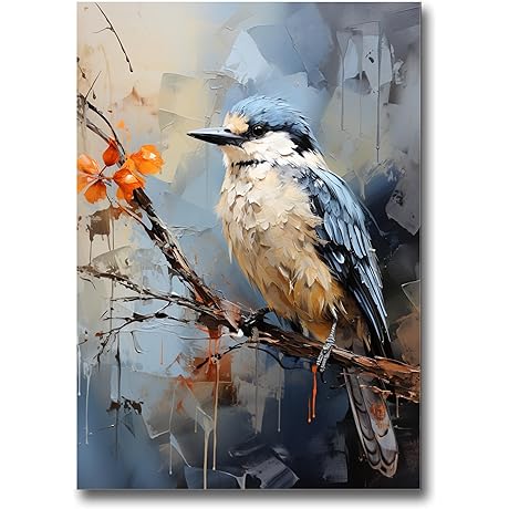 Original Tufted Titmouse Bird Print Wall Art