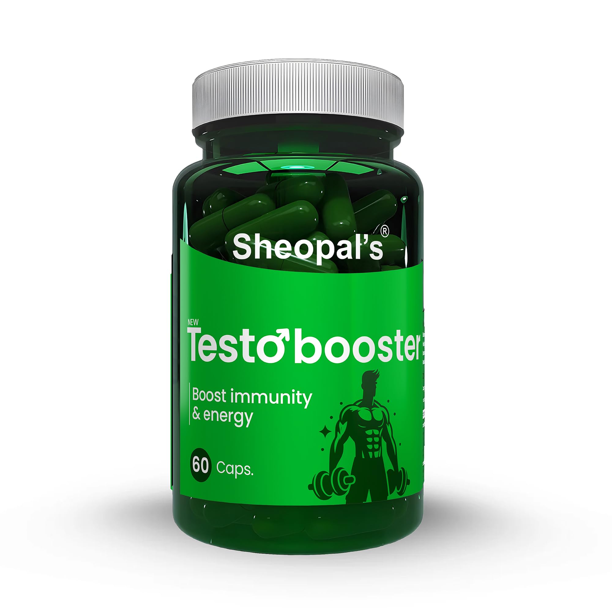 Sheopals Te-sto Booster Capsules - 9 Ayurvedic Herbs for Daily Strength | Shilajit, Safed Musli and Ashwaganda 60 Capsule