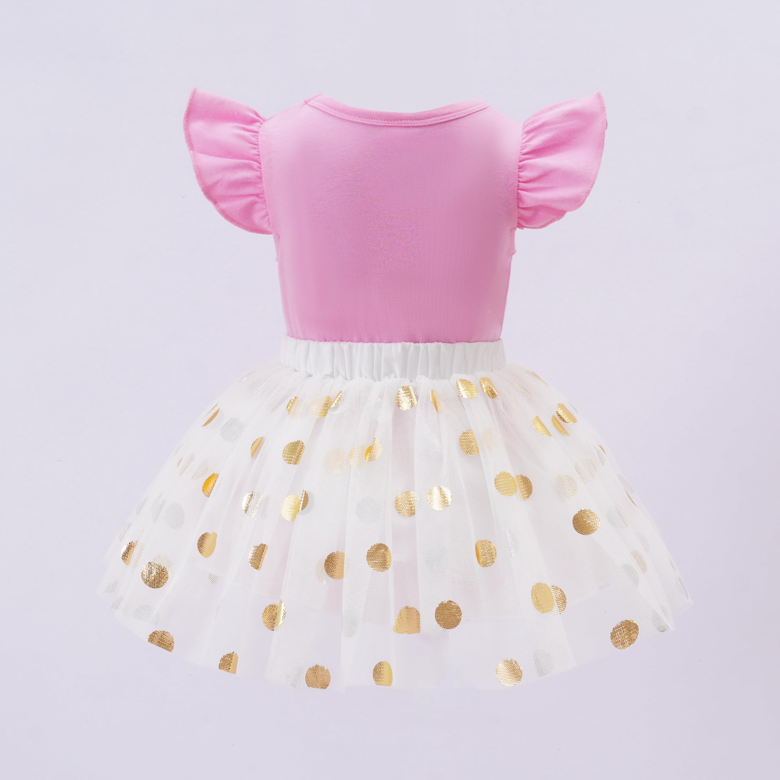 LYSMuch Kids Baby Girl's Birthday Outfits Princess Vest short Sleeveless Shirt Mesh Tutu Skirt Set (Pink,18-24 Months)