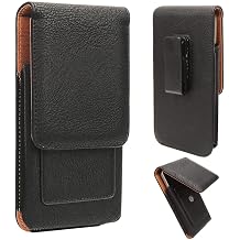 Leather Phone Holster for BLU G64 G53 G44 G35 G34 /BLU Bold K50 K30 K20 K10 /BLU View 5 /BLU View 5 Pro Phone Case, BLU G64L Case, Wallet Case w Card Holder and Belt Clip & Magnetic Closure