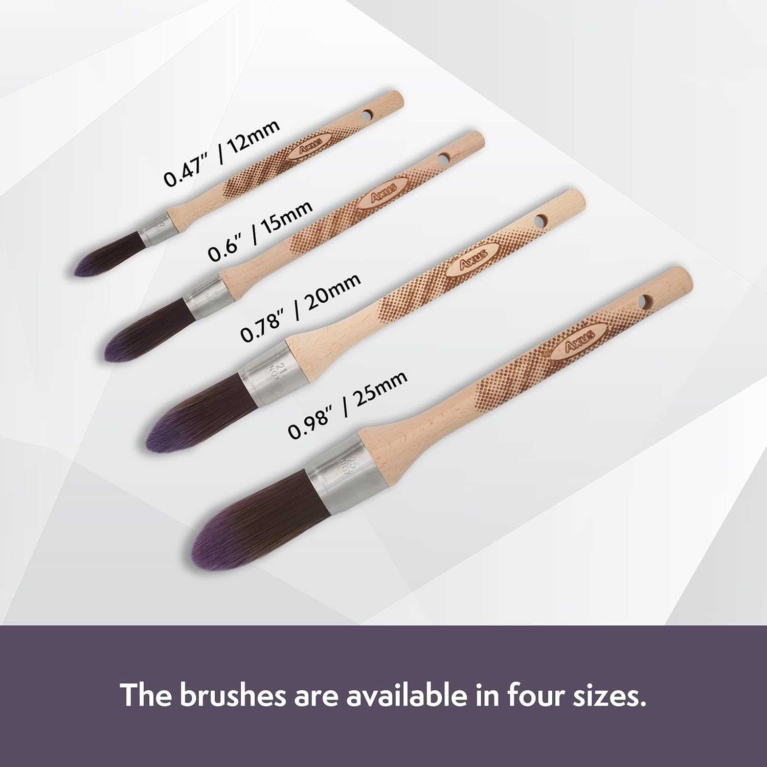 Silk Point Ultra (Mink Series) Paint Brush Filaments & Birchwood Handle - Ideal for Intricate Work & Artistry, Anti-Rust Stainless Steel - Next Generation Brush - 12mm