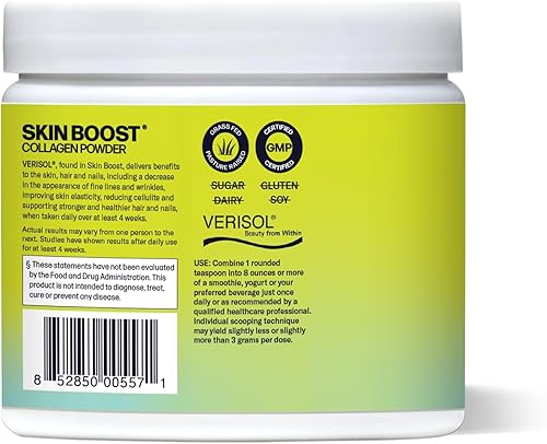 Miniatura 2 de Sparkle Wellness VERISOL - Péptidos de colágeno hidrolizados bioactivos | Suplemento de colágeno en polvo con vitamina C para la salud de la piel,