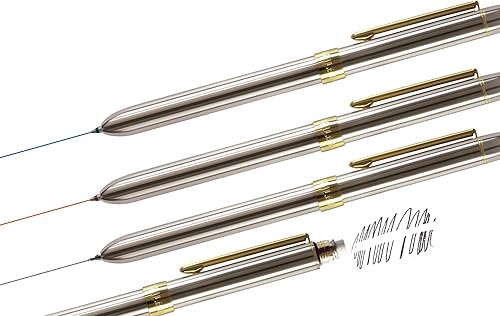 Miniatura 3 de MILAN A.C Caja metálica bolígrafo Cuatro funciones, Blanco