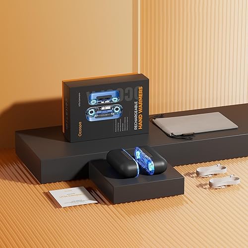 Miniatura 16 de OCOOPA Calentadores de manos recargables, paquete de 2, calentador de manos eléctrico magnético, 16 horas de calor, 4 niveles de calor hasta 145 ℉