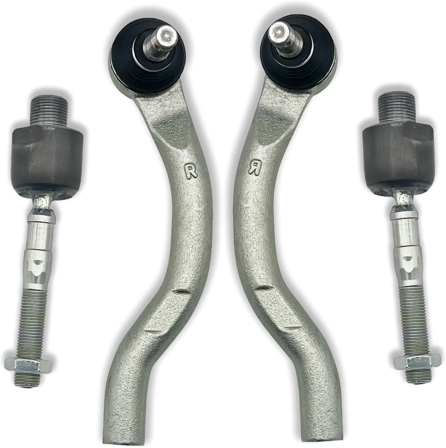 EV800461 ES800459 ES800460 4PCS Front Outer Inner Tie Rod End Link Fit for Honda 2008 2009 2010 2011 2012 Accord