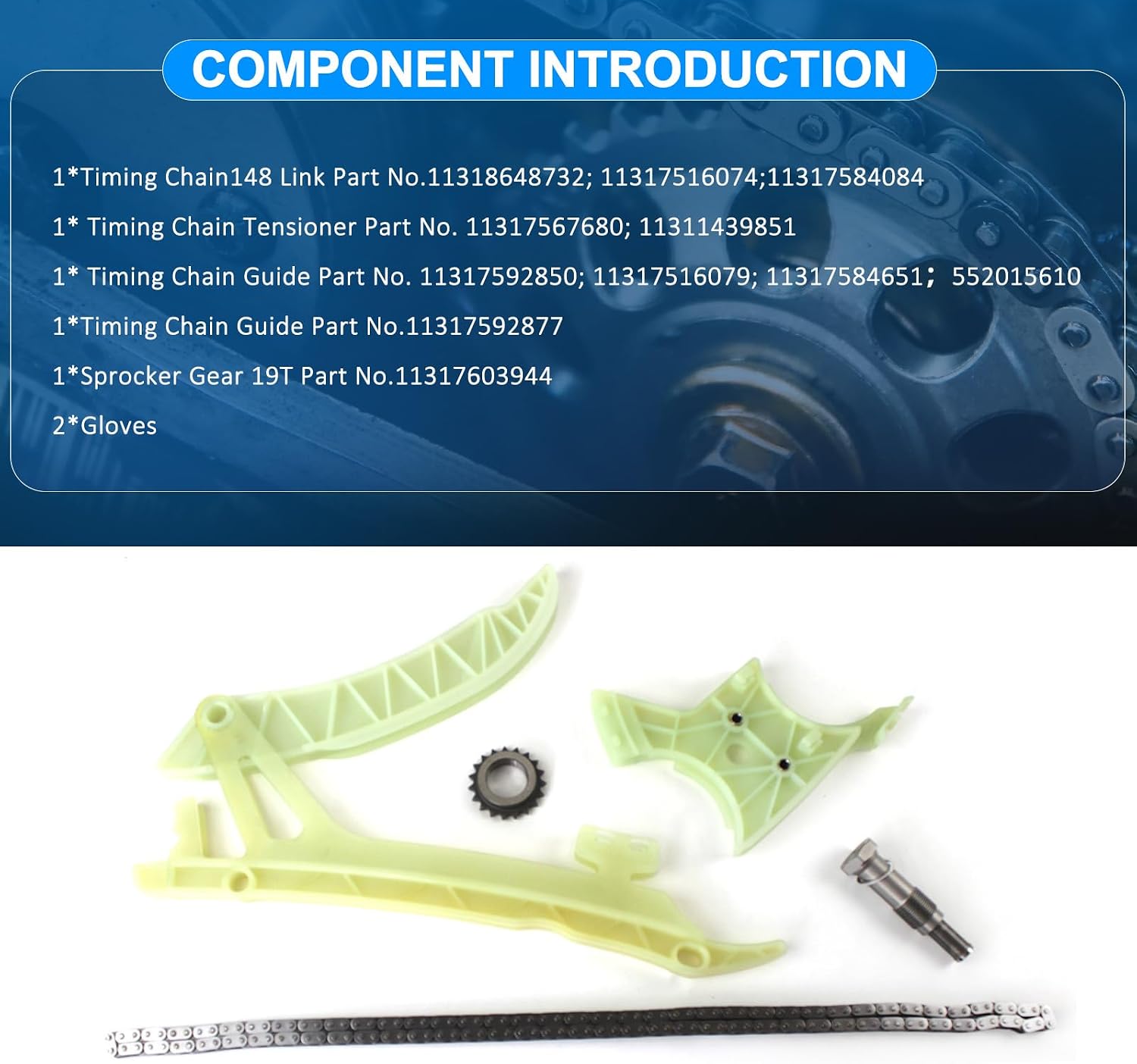Complete Timing Chain Kit for BMW N20/N26 2.0L Turbo Engine - Fits 2012-2017 320i 328i 428i 528i X1 X3 X4 Z4