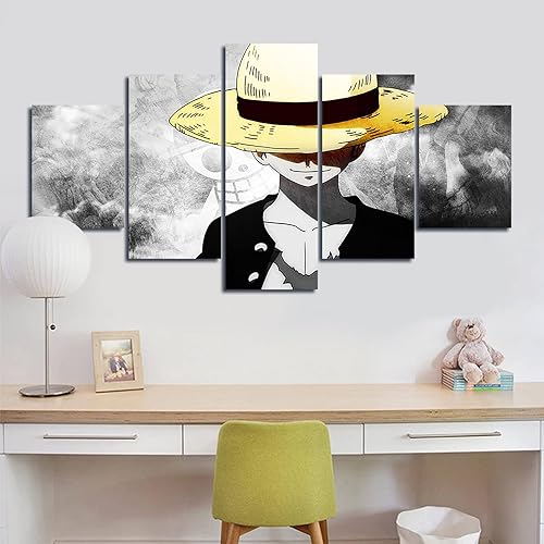 Miniatura 3 de Póster animé de los tres hermanos Luffy Ace y Sabo, pintura estampada en lienzo de una pieza, arte de pared para decorar sala de estar