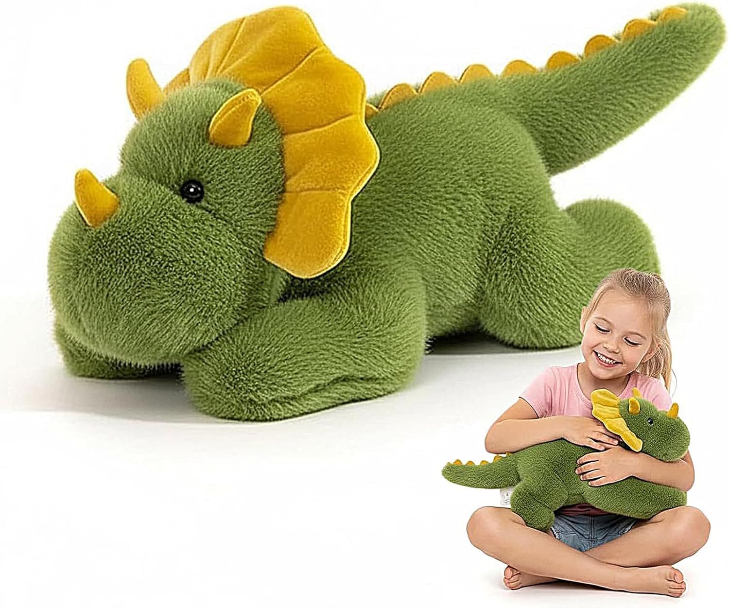 ypsdfs Pookie the Panda Weighted Animal - Exclusive Weighted Plush for Anxiety Relief & Ultimate Sleep Support, Dinosaur-30cm