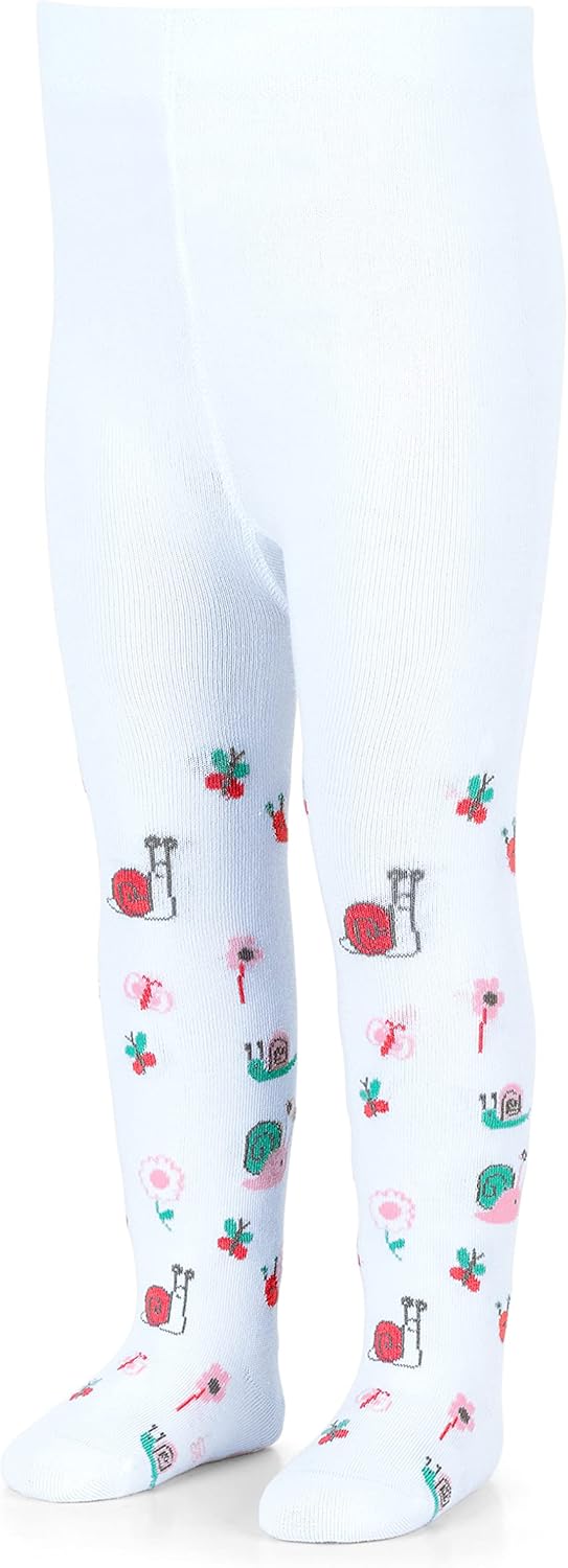 Sterntaler Unisex Baby Snail Tights, White, Regular, White, One Size, White, 68