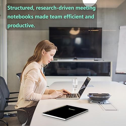 Miniatura 6 de Cuaderno de reuniones para el trabajo con artículos de acción, organizador de reuniones para agenda de oficina, libro de notas de reuniones en