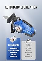 Vista 6 de WILD BADGER POWER Motosierra sin escobillas de 12 pulgadas inalámbrica, motosierra de batería de 20 V con 1 batería de 4.0 Ah, motosierras