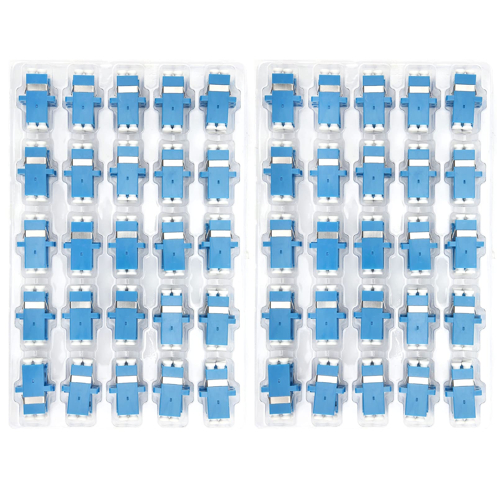 Coupleur de Fibre Optique 50Pcs, Adaptateur de Connecteur Duplex LC-LC/UPC Connecteur de Fibre Optique Connecteur Industriel0