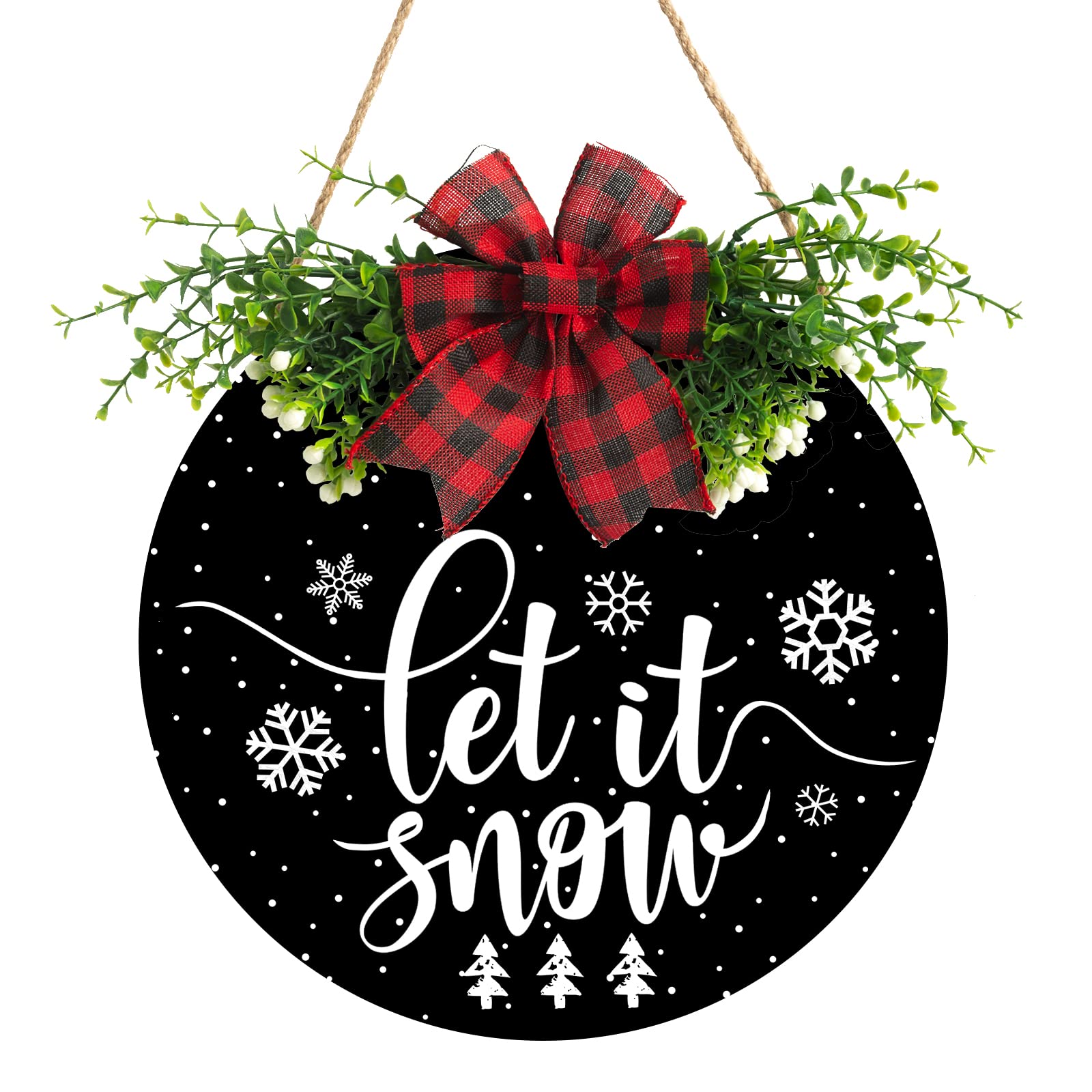 Winter Snowflake Sign Welcome For Front Door Decoration Christmas Decor Hanging Winter Sign for Living Room Farmhouse Porch Indoor Outdoor Decorations