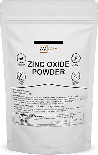Miniatura 1 de mGanna Polvo de óxido de zinc 100% natural para la piel, el cabello y el cuidado de la salud, 0.22 libras  100 GMS