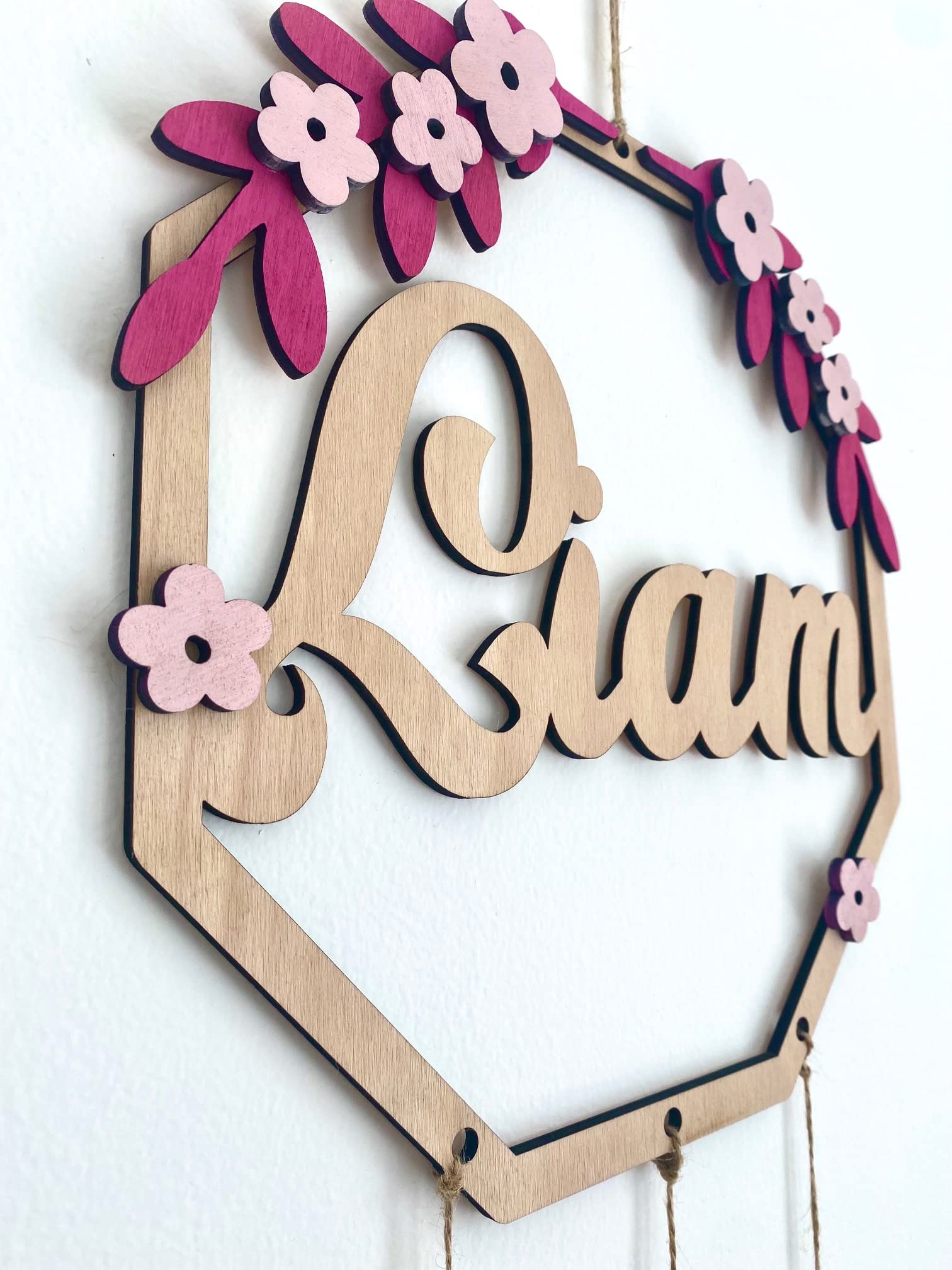 Personalisierter Traumfänger mit Namen Traumfänger aus HOL, Kleine handgefertigter Traumfänger für Schlafzimmer Kinderzimmer-Dekoration Kleine Babyparty-Geschenk (60 cm)