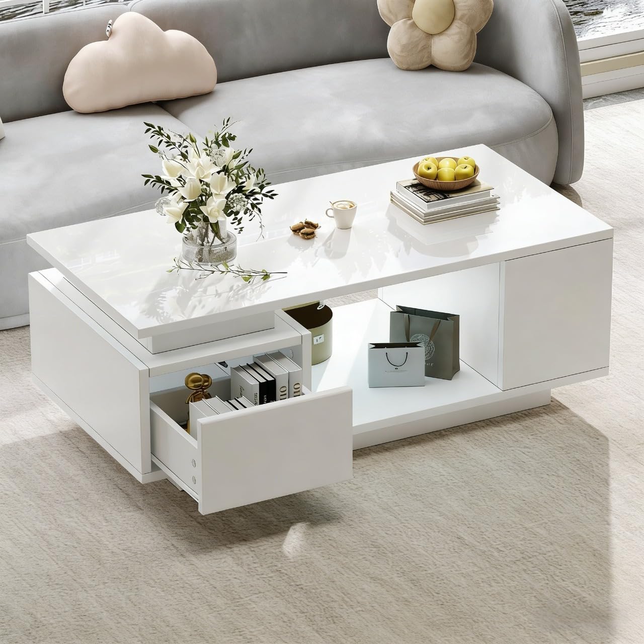 Stolik kawowy 100 x 50 x 36 cm czarny | stół do salonu, stolik
