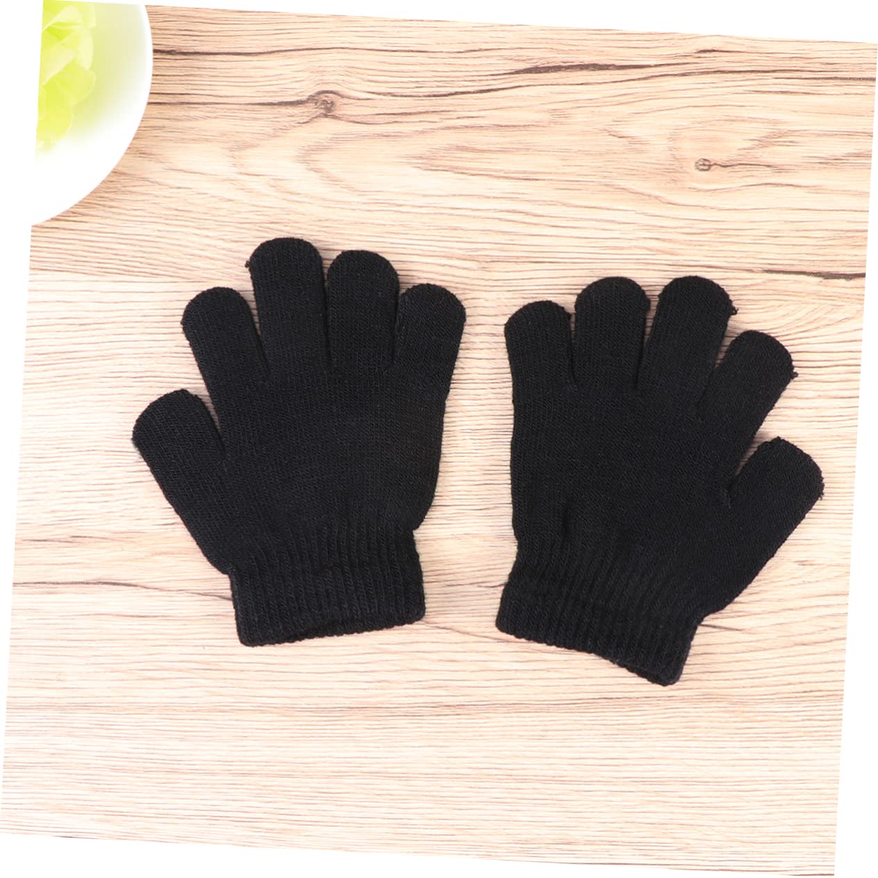 GAROZATION Children's Winter Gloves Knitted Mittens Full Finger Warm Stretchy Unisex Soft Material Multi-