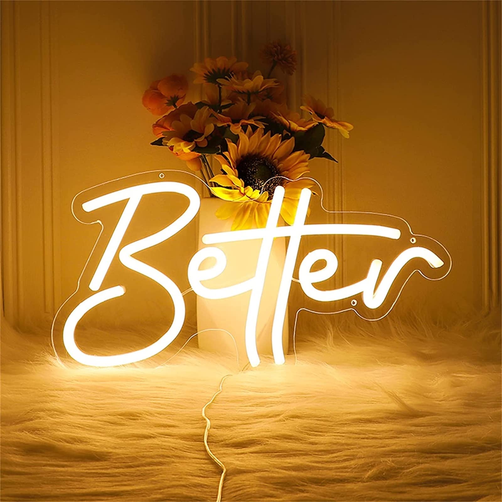 Amazon.co.jp: 発光標識板 Better Together ネオンサイン LED