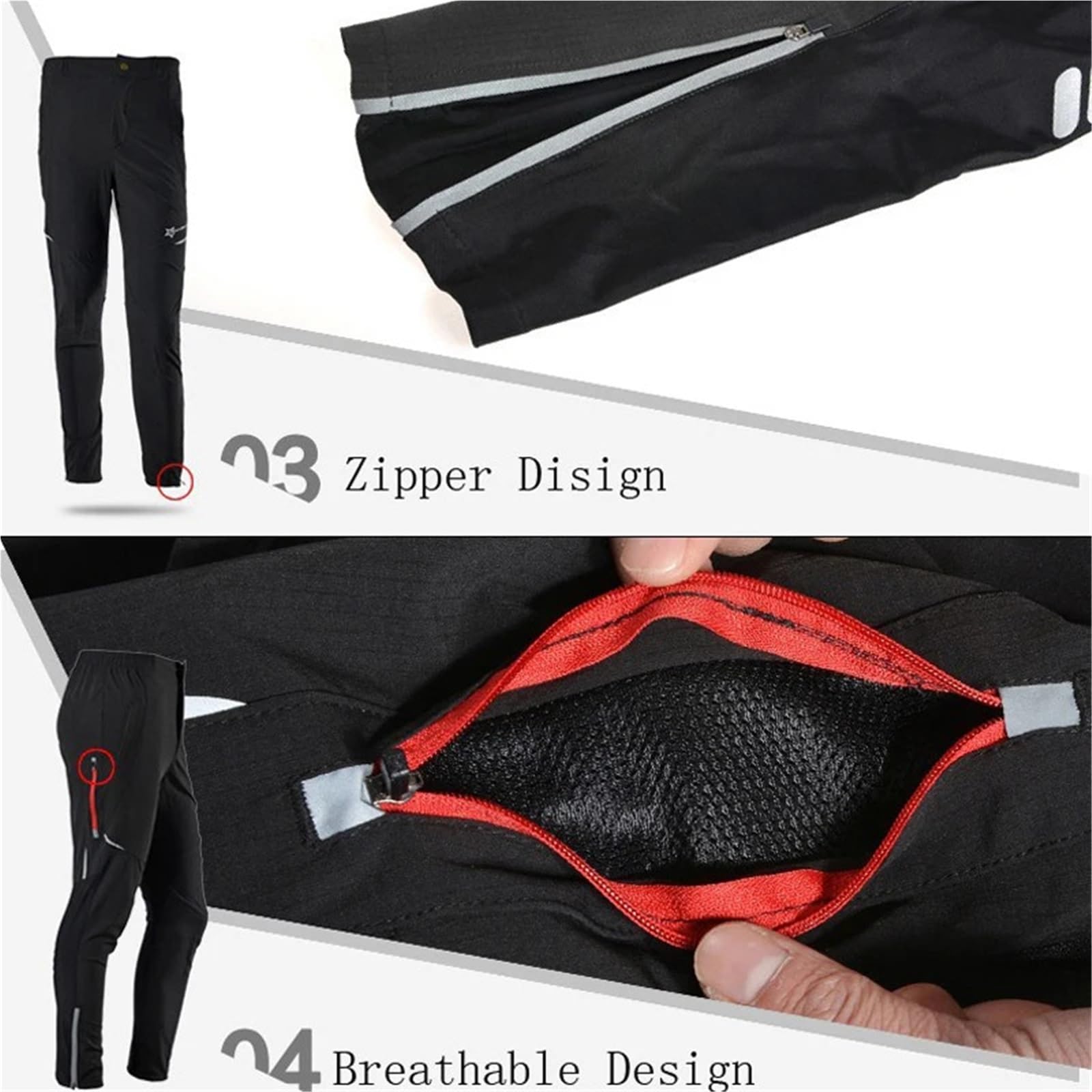 Cyclisme Pantalons Pantalon de Cyclisme for Hommes et Femmes, Pantalon de Sport Respirant et réfléchissant, for l'équitation, la pêche, Le Fitness, l'été