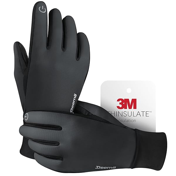Winter Gloves Men Women Made with 3M Thinsulate, Lightweight Thermal Warm Gloves for Cold Weather with Touch Screen Fingers, Water Resistant Running Gloves for Cycling, Hiking, Driving