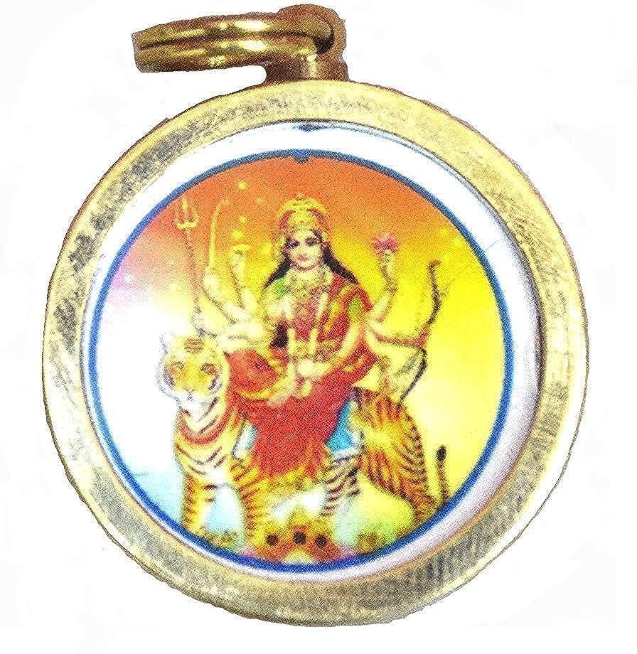 Fair MartGold Plated Durga Yantra Pendant with Chain for Men and Women