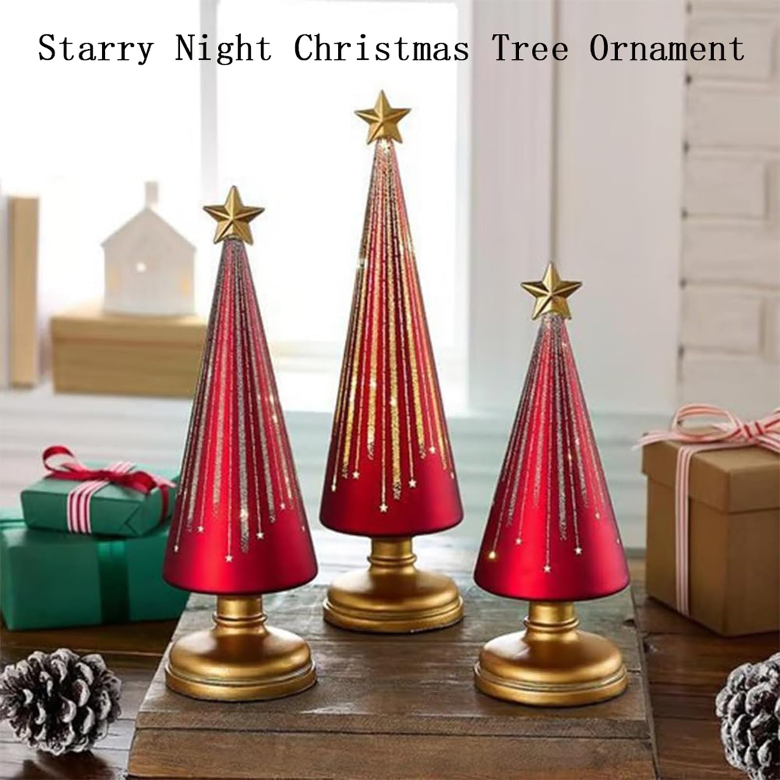 3 Stück LED Weihnachtsbäume - Funkelnde Tischdekoration Für Festliche Stimmung