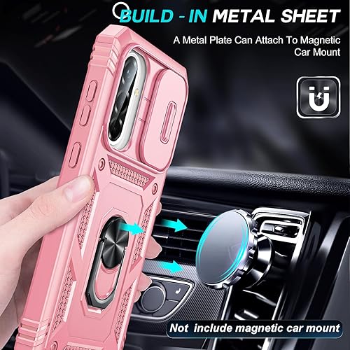 Miniatura 4 de LeYi Funda para teléfono Galaxy A36-5G compatible con Samsung A36 5G con 2 protectores de pantalla, cubierta de cámara deslizante de grado militar,