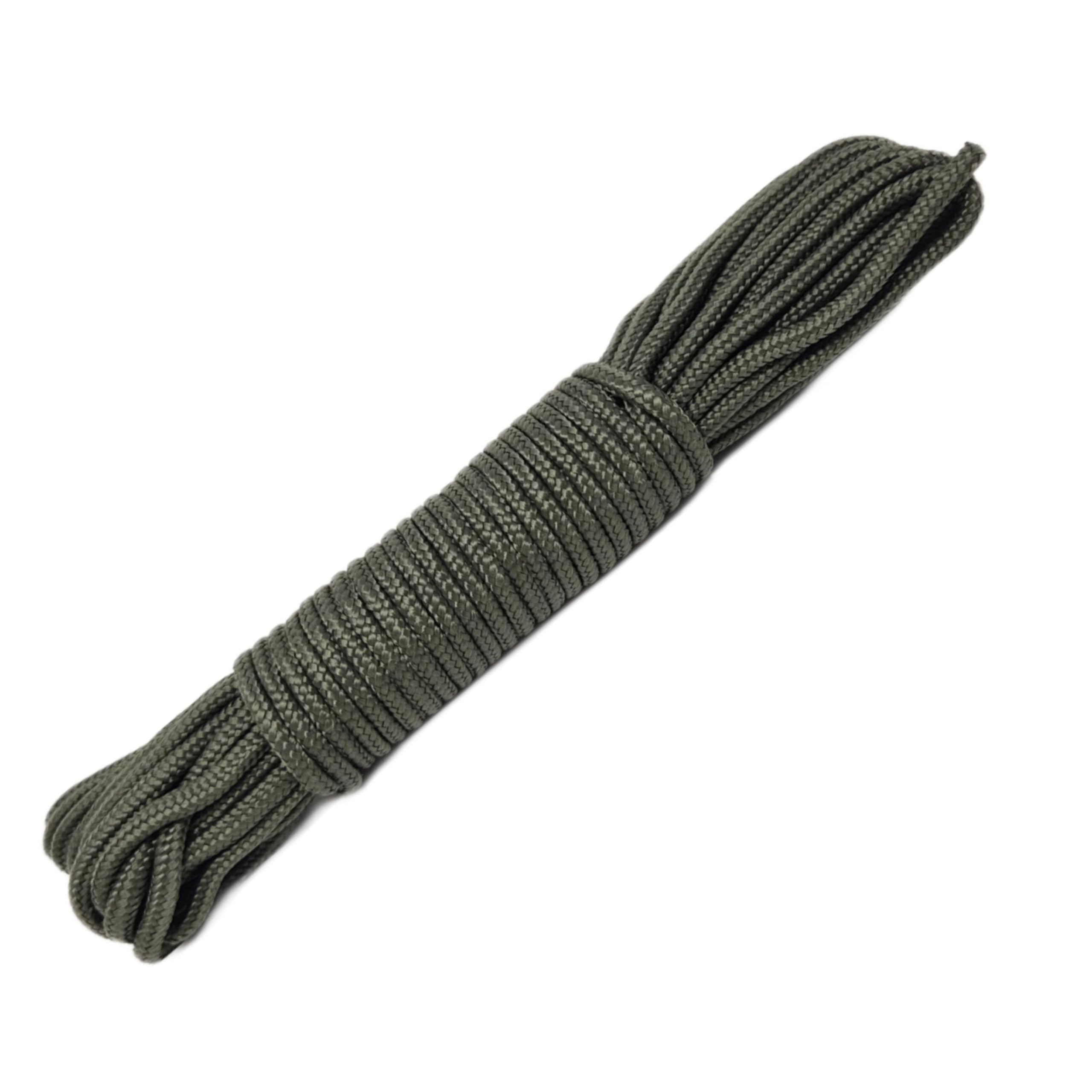 ESW LEISURE Guyline Rope For Tents Awning Camping Strong Lightweight Paracord Guy Ropes Guy Lines Fishing Outdoor Umbrella Bivvy Caravan Gazebo Tarp Windbreak Cord Line (Olive Green, 10 Metres)