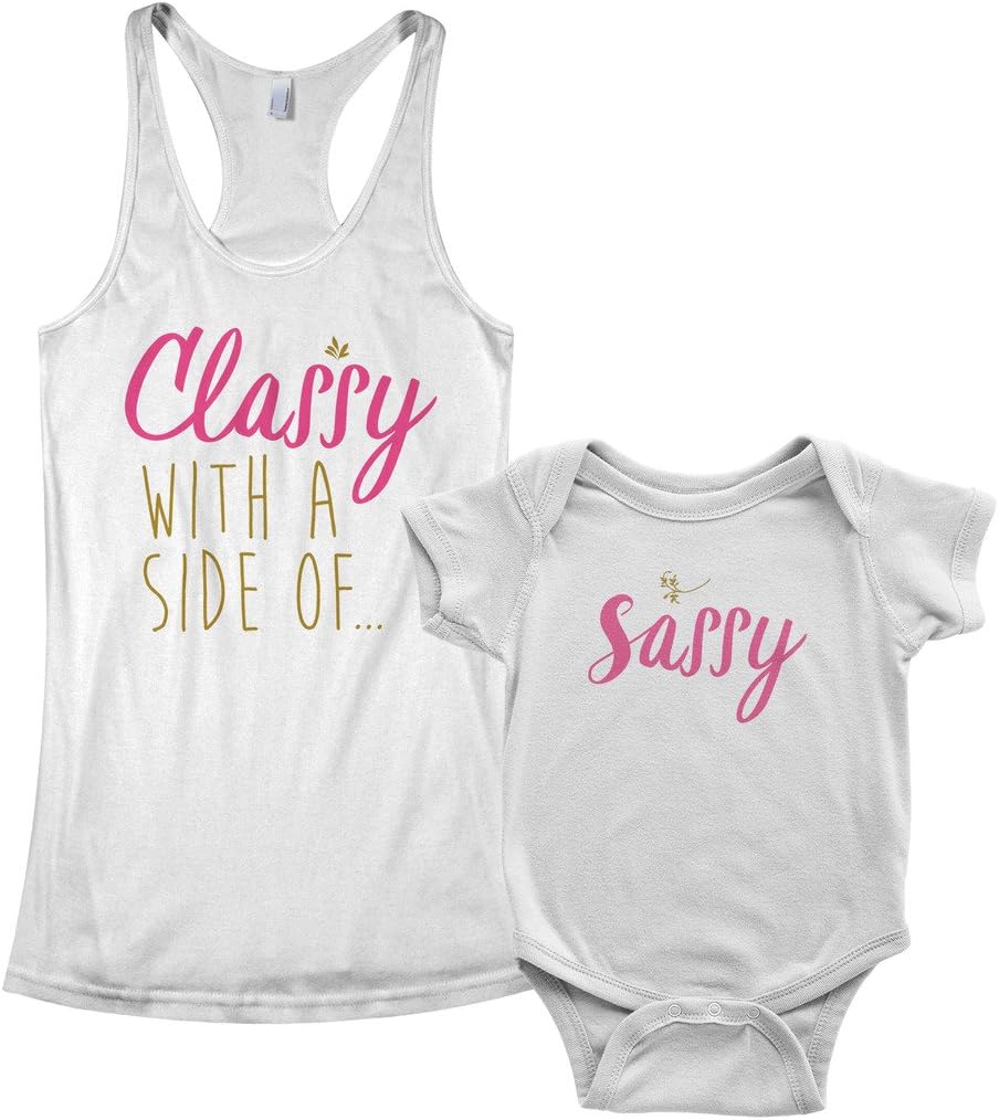 Threadrock Classy & Sassy Infant Bodysuit & Women's Racerback Tank Set