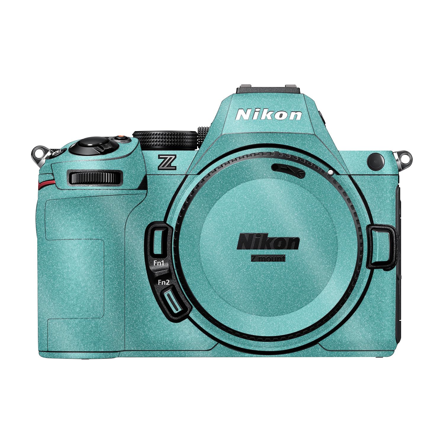 Glossy Glitter Camera Skin Compatible with Nikon Z5 II (2025) - Solid Turquoise - Premium 3M Vinyl Protective Wrap Decal Cover - Easy to Apply | Crafted in the USA by MightySkins