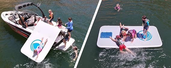 Slide Island Inflatable Boat Slide and Mat