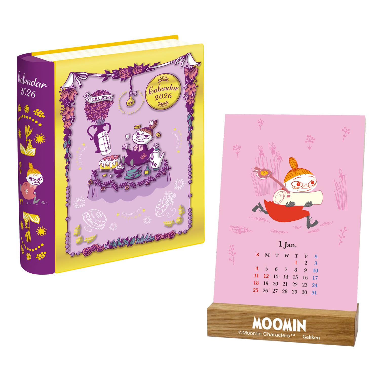 Amazon | 学研ステイフル 2026 カレンダー ムーミン 卓上 BOOK缶