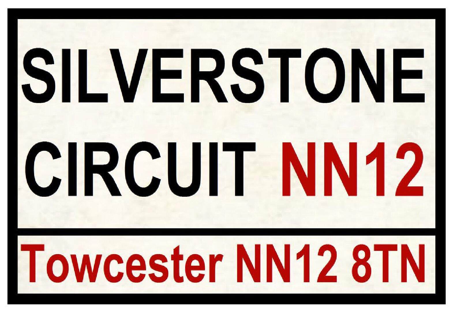 Inga Motor Sport Road Signs (Silverstone) Gifts Street Metal Tin Sign/Retro Decor Plaque 8X12 inch