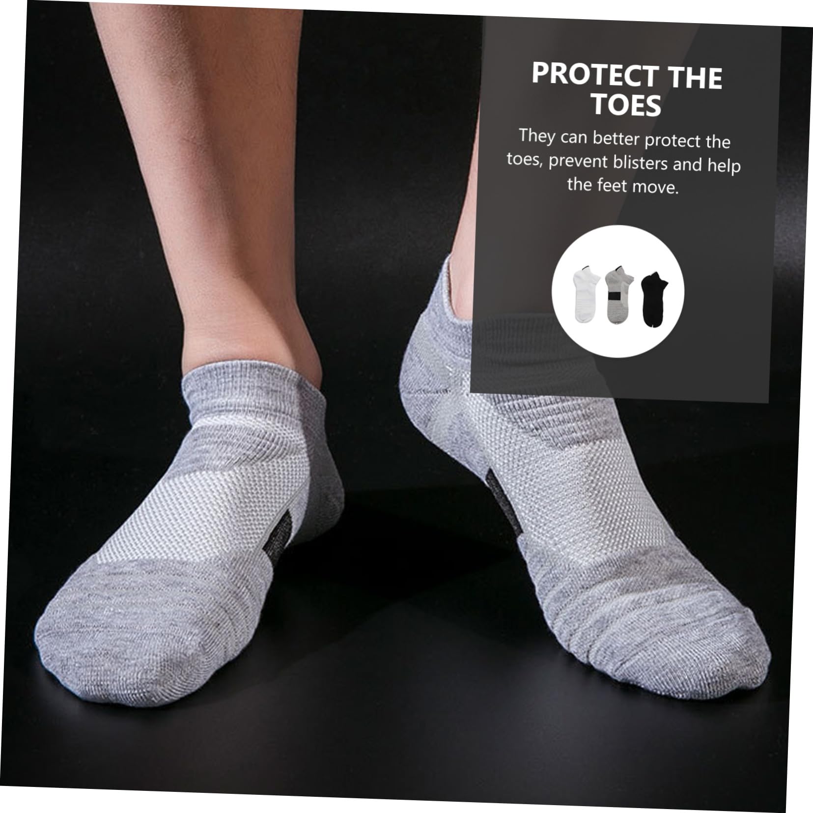 Calze Sportive Uomo Poliestere 6 Paia Corte Traspiranti | Ammortizzazione e Prevenzione delle Vesciche, per Attività Quotidiane e Casual Wear, Atmosfera Estiva
