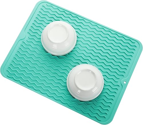 Miniatura 786 de Tapete de silicona para secado de platos para múltiples usos, fácil de limpiar, ecológico, resistente al calor, tapete de silicona para encimera