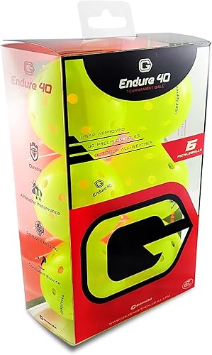 Endure 40 pelotas de pickleball  Pelota de torneo  Aprobado por Pickleball de Estados Unidos
