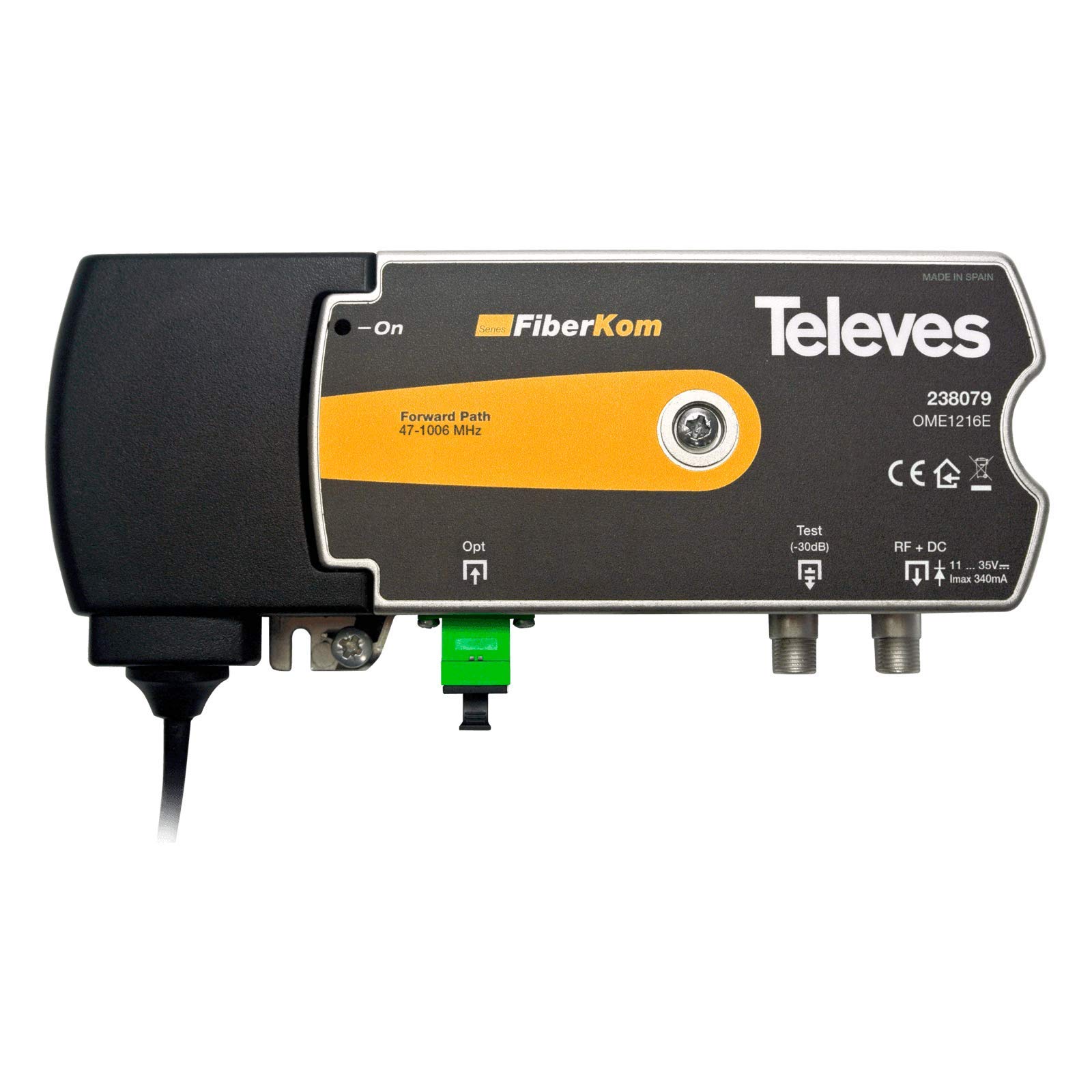 Receptor óptico mini sin canal de retorno FiberKom SC/APC para instalaciones FTTH profesionales
