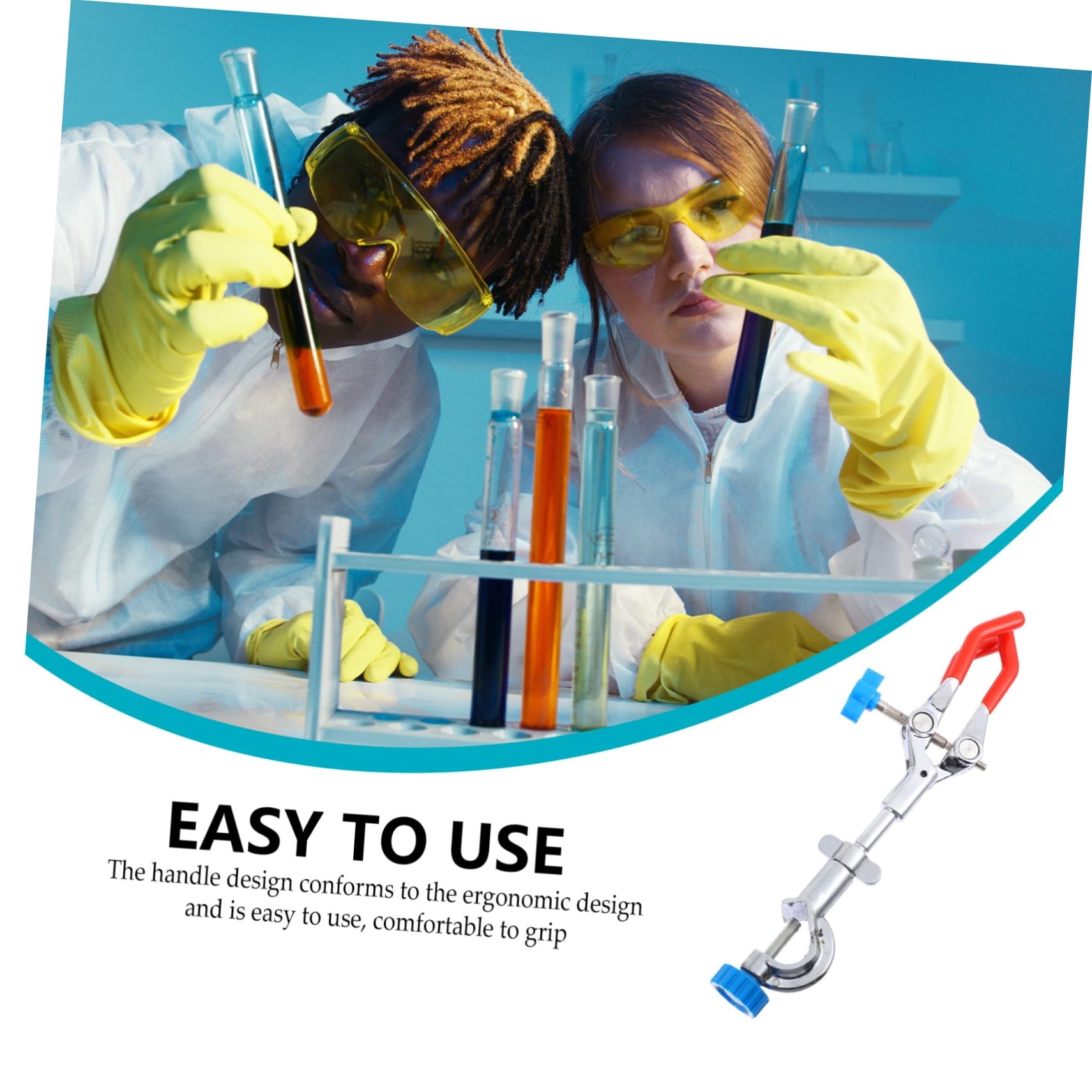 TOPBATHY 4 Pezzi Pinza da Laboratorio Fessure con Base Fissabile Clip Resistente Alla Corrosione per Sperimentali per Condensatore e Attrezzature