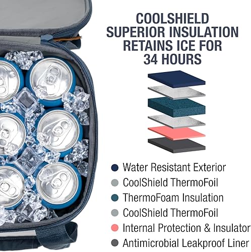 Miniatura 7 de CleverMade Leakproof Collapsible Insulated Cooler Bag, Portable Foldable Soft Side Tote Holds 183050 Cans, Lunch & Cold Beer, Use wReusable Freezer