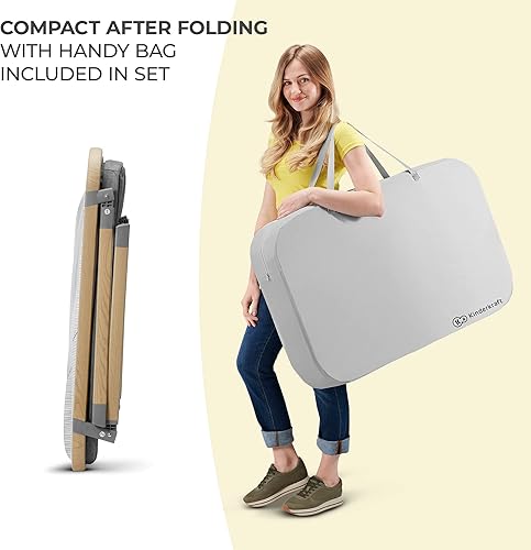 Miniatura 5 de Kinderkraft Sofi - Cuna de viaje portátil para bebé, cuna convertible 4 en 1 con corral fácil de empacar, cómodo colchón de cuna y una función de