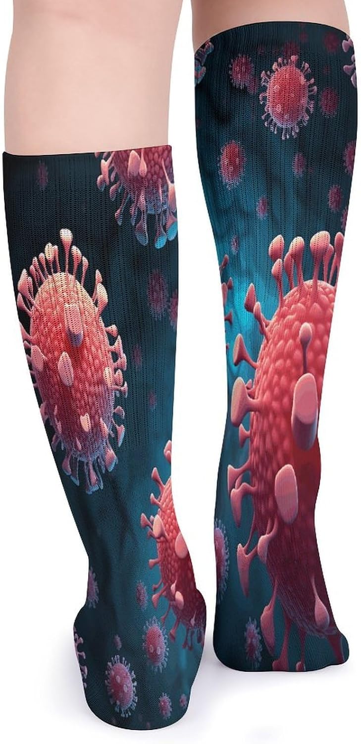 Full of Dark Cartoons+ Stocking - Cute Casual Long Athletic,Crew Sock for Men Women,Running Socks Soft Breathable for Gift