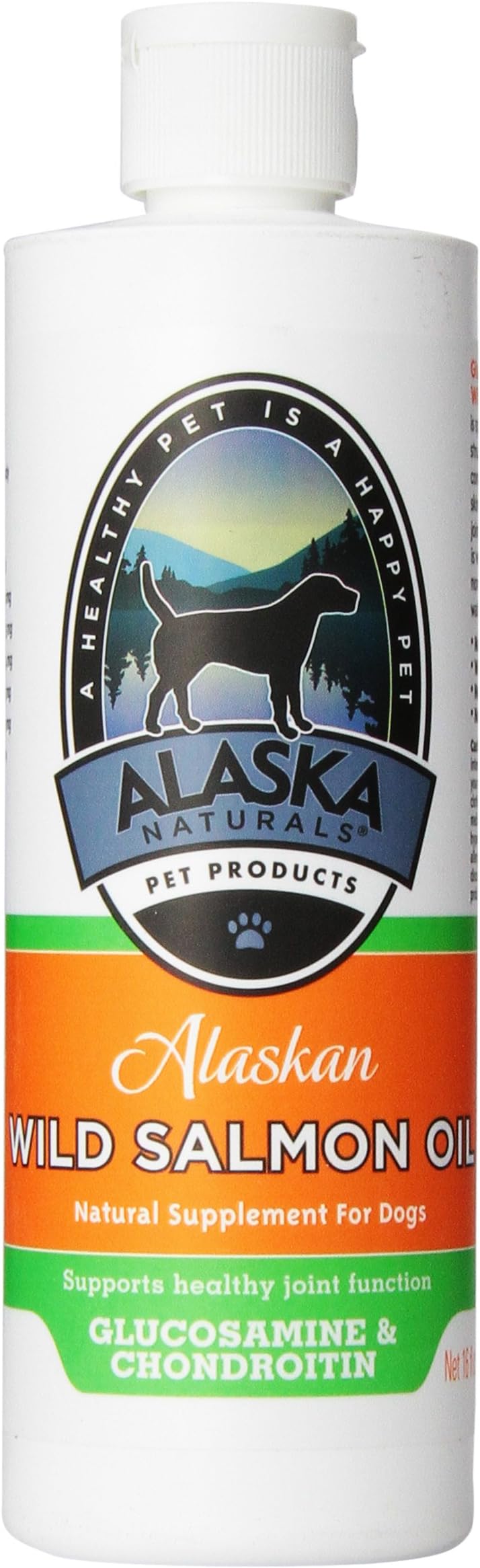 Alaskan Naturals Salmon Oil Salmon Oil with Glucosamin/Chondroitin/MSM for Dogs, 16-Ounce Bottle