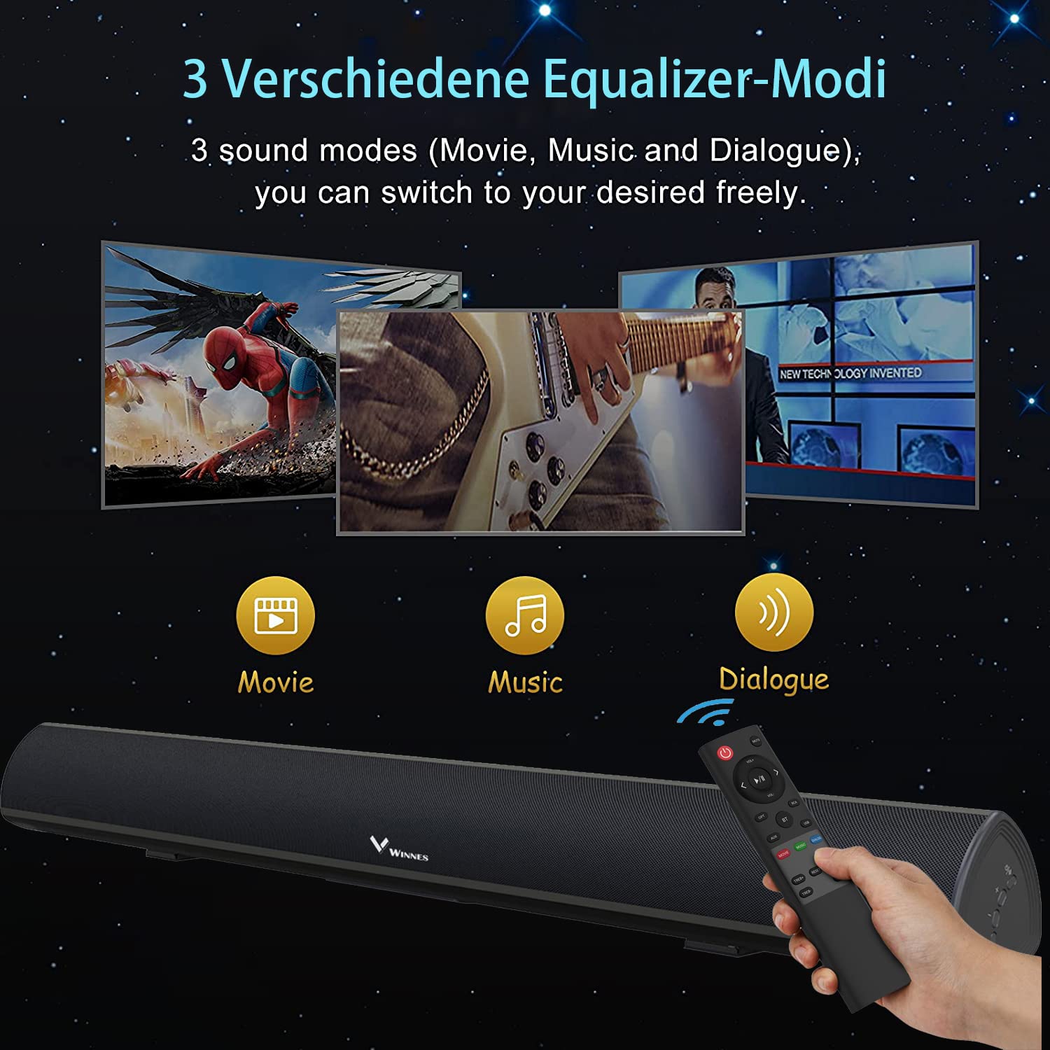 Zeerkeer Barra de Sonido para TV,80W Barra de Sonido con Subwoofer Bluetooth 5.0 Sonido Tecnología DSP Envolvente 3D Soundbar Home Cinema Compatible con Óptica y Audio USB/HDMI ARC/AUX in USB