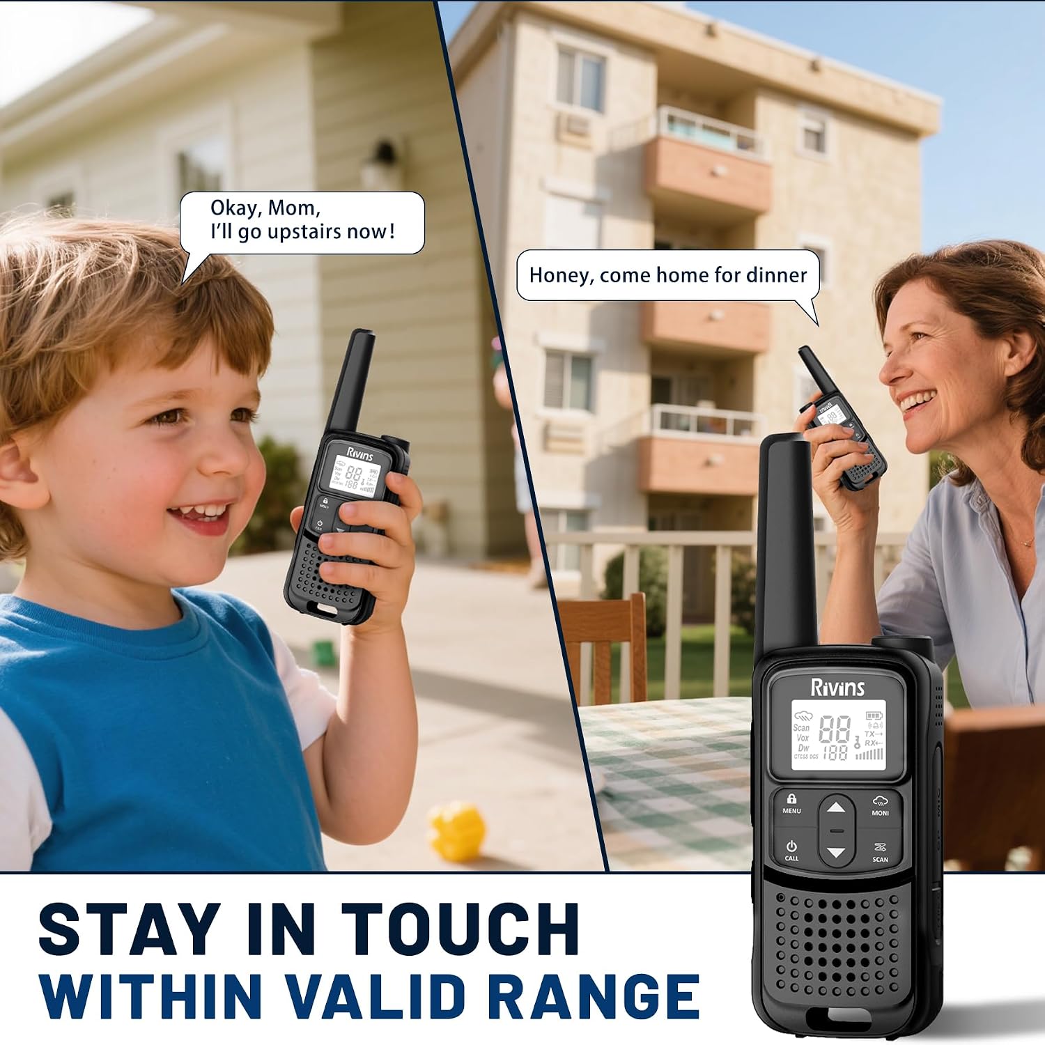 Radios Walkie Talkies Long Range 6 Pack, F22 Rechargeable Walkie Talkies for Adults, NOAA, 1400mAh Li-ion Battery USB-C Cable, LED Flashlight, VOX FRS Two Way Radios for Family Camping