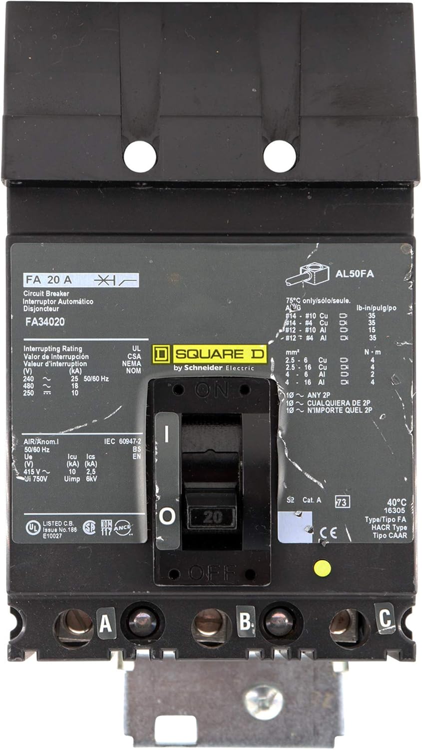 SCHNEIDER ELECTRIC FA34020 CIRCUIT BREAKER