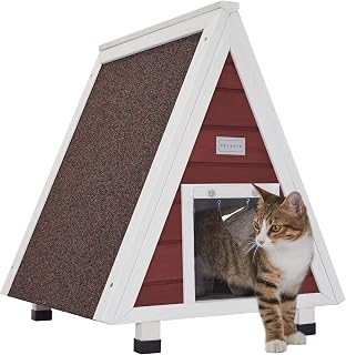 Petsfit Outdoor Cat House Cat shelter,Red(20X20X21inch) Price In India