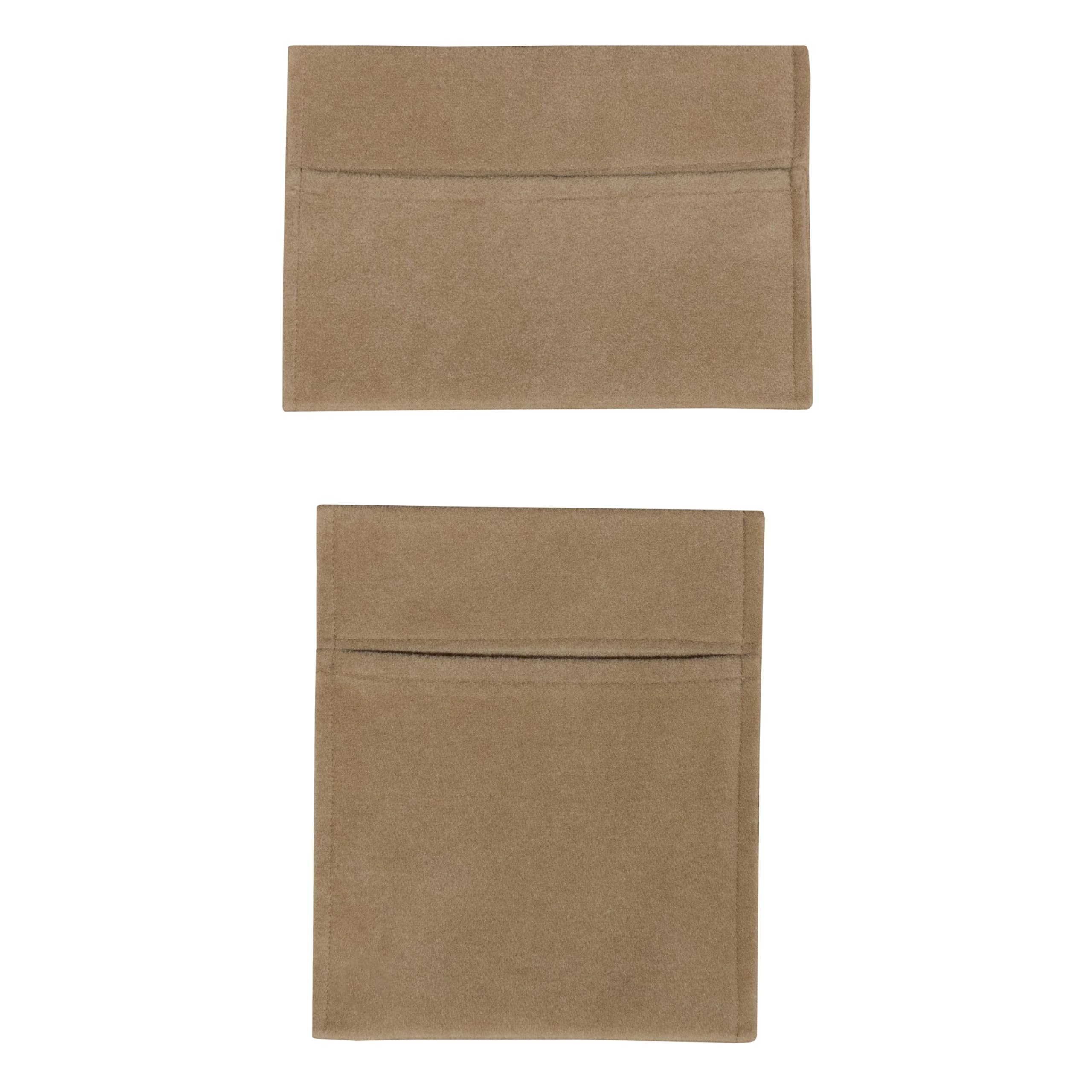 Fabric Storage Pouches 2 Pack 2 Sizes Beige Car Motorhome Camper Van Matching Lining Tool Paperwork Document Pocket Organiser Holder Accessories Portable Fixed 100% Polypropylene 3mm Thick