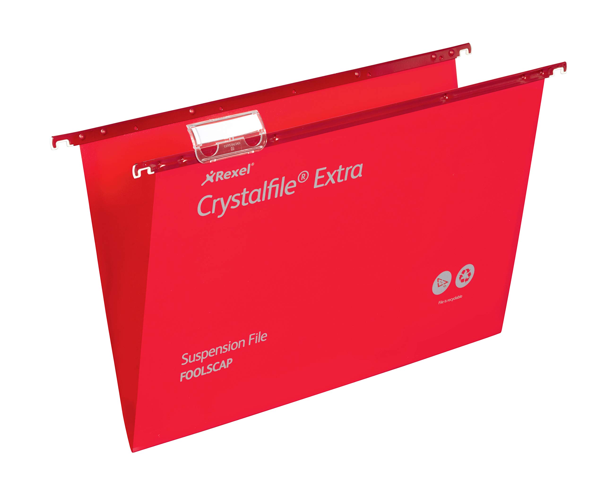 Rexel Crystalfile Extra Suspension File Polypropylene 15mm V-base