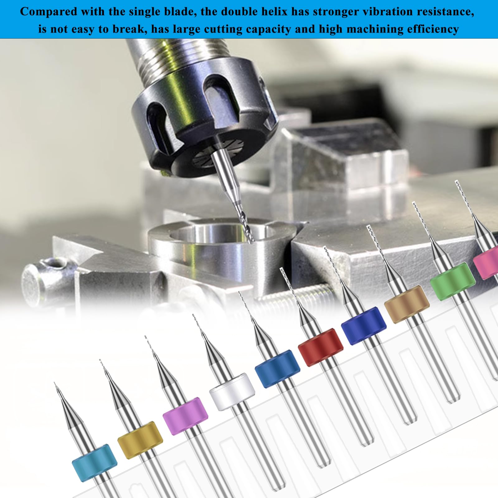 Set di 30 micro punte da trapano per Dremel, flauto a spirale da 0,1 mm-3 mm, in acciaio al carburo di tungsteno, mini punte da trapano per circuiti stampati, rettifica di pietra, incisione