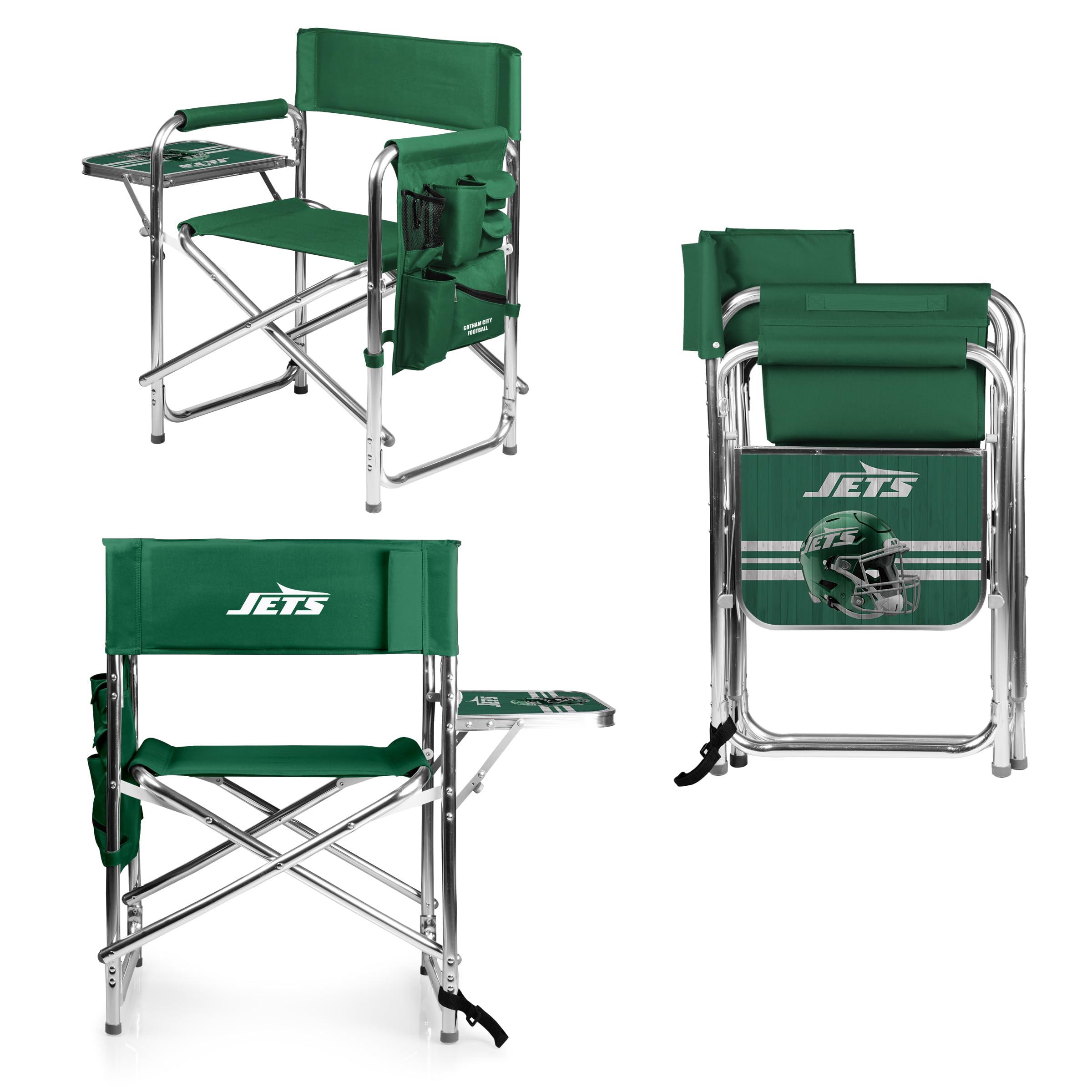 Picnic TIME NFL Unisex-Adult NFL Sports Chair with Side Table, Beach Chair, Camp Chair for Adults